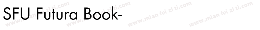 SFU Futura Book字体转换